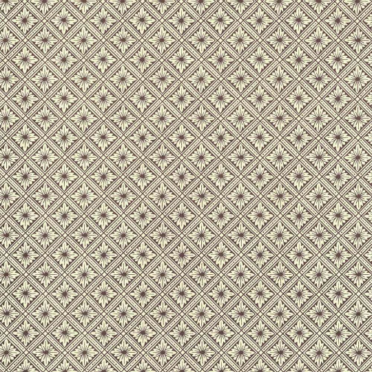 Small Brown Star Flower Print Italian Paper ~ Carta Varese Italy
